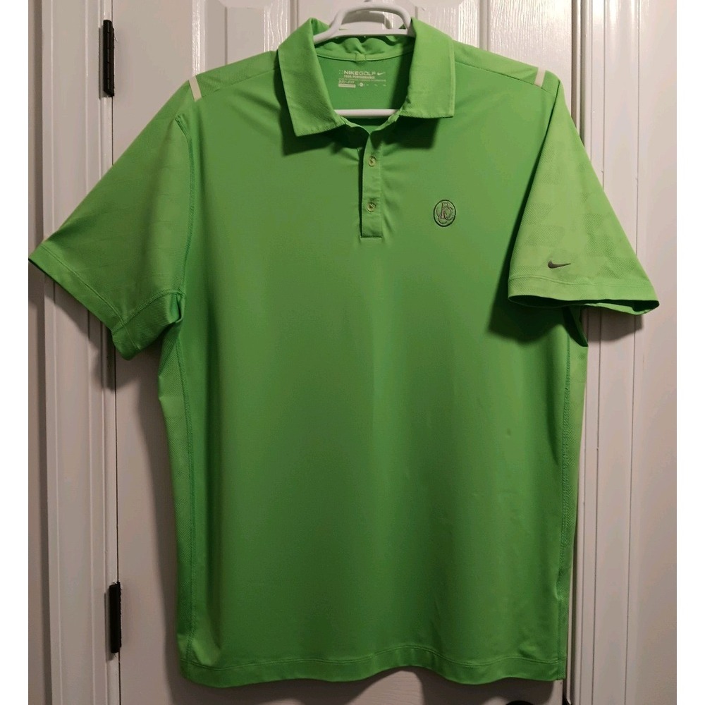 Nike Golf Tour Performance Dri-Fit Polo Shirt Mens XLG Lime Green Wicking